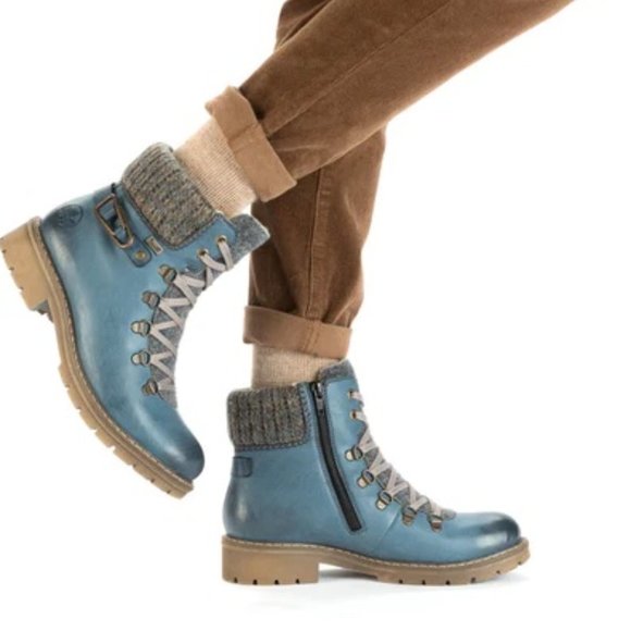 Rieker Blue Ankle Boots - Picture 2 of 8